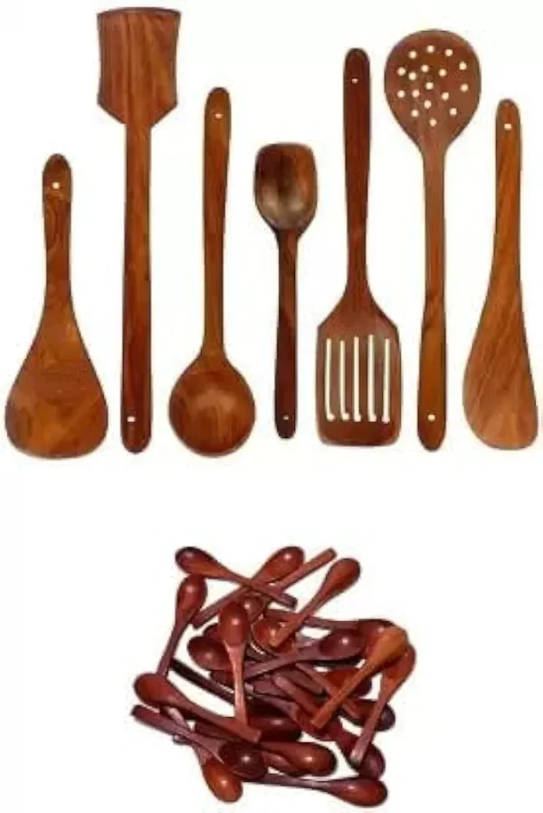 Wooden Spoon Set for Cooking and Serving