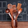 Shisham Wooden Spoon Set - 7 Handmade Utensils with Mini Soup Spoon, Eco-Friendly and Heat-Resistant